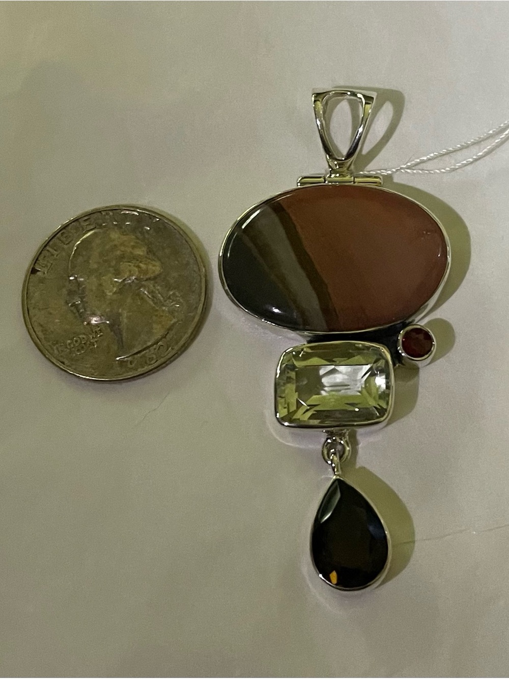 Multi stone statement pendant